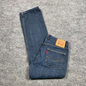 Levis 514 Mens Straight Fit Jeans Dark Wash Blue Denim 34x32 (31x29 actual)